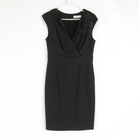 Charcoal gray ANTHROPOLOGIE TRINA TURK dress 8 - Picture 1 of 4